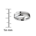 thumbnail image 3 of Mens Tungsten Ring Brushed Wedding Band Silvertone Comfort-fit 6MM, 3 of 3