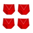thumbnail image 2 of Wweixi sous-Vêtements Taille Haute Lingerie Gainante Culottes pour Femmes Confortables Aguichant Contrôle Grande Taille sous-Vêtements Rouge TG, 2 of 6