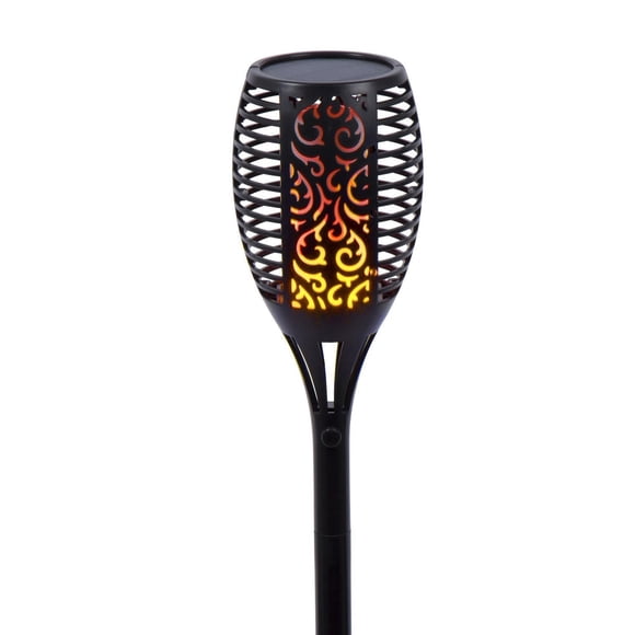 Truu Design Lawn & Garden Decor Solar Powered LED Fire Torch