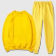 thumbnail image 4 of Weiqiqre Sweat Suits for Men Solid Color Loose Fit Basic Pullover Round Neck Sweatshirt Sport Jogging Suits, 4 of 7
