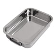 thumbnail image 1 of Stainless Steel Deep Roasting Tray Oven Pan Grill Rack Baking Roaster Tin Tray 25*18*5cm, 1 of 9
