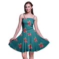 thumbnail image 1 of Bimba Robe Soleil Mini à Taille Smockée pour Femmes à Imprimé Floral Tenue de Fête d'Été-Xxx-Grand, 1 of 5