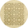 thumbnail image 1 of Ahgly Company Indoor Round Abstract Brown Gold Oriental Area Rugs, 4' Round, 1 of 6