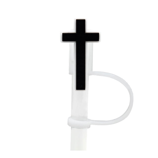 Glass&Bottle StanleCup Straw Topper with Biblical Design Silicone Cover for 80mm Lids – Reusable Cap Protector for Drinking Tips Lids Accessories