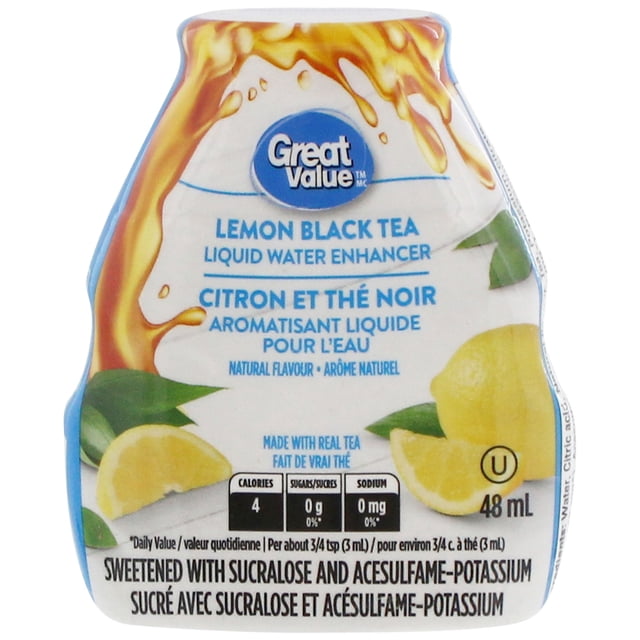 Great Value Lemon Black Tea Liquid Water Enhancer 48ml