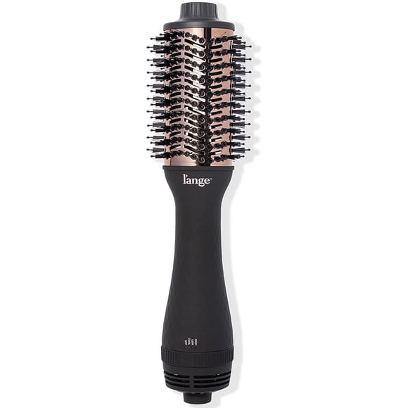 L'ange Hair Le Volume 2-in-1 Titanium Blow Dryer Brush Blush Hot Air Brush with Oval Barrel