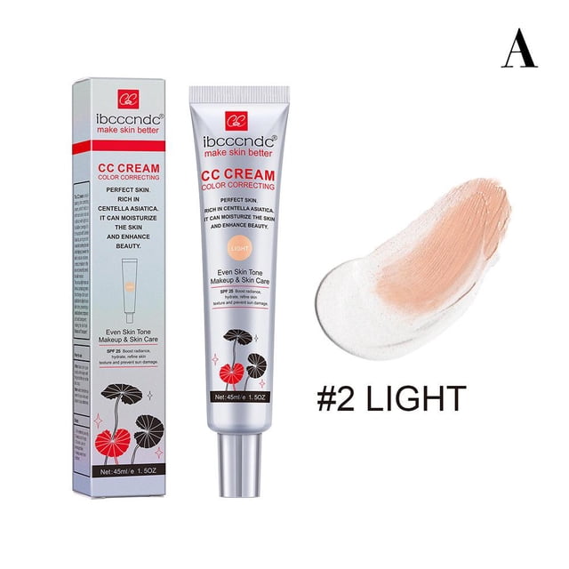 Ibcccndc Centella Asiatica Cc Cream Moisturizing Makeup Concealer Long-Lasting Non-Makeup Color-Changing Cc Cream 45Ml