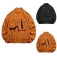 thumbnail image 1 of Sentmoon Woman Coat Solid Color Long Sleeve Collar Ski Jacket Oversized Zipper Windbreaker Waterproof Mens Clothing with Pockets Fall and Winter Delightful for Commuting and Bike Riding, 1 of 9