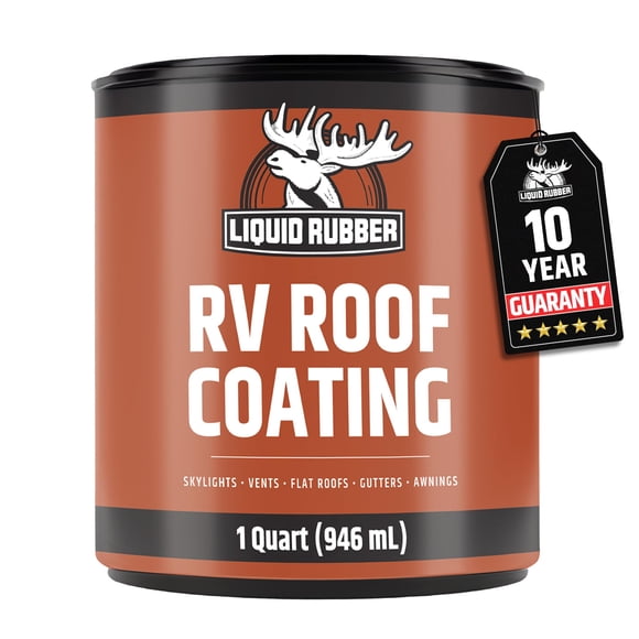 Liquid Rubber RV Roof Sealant- Professional-Grade Solar Reflective Flexible Waterproof Membrane Coating for EPDM, TPO, Fiberglass & Aluminu