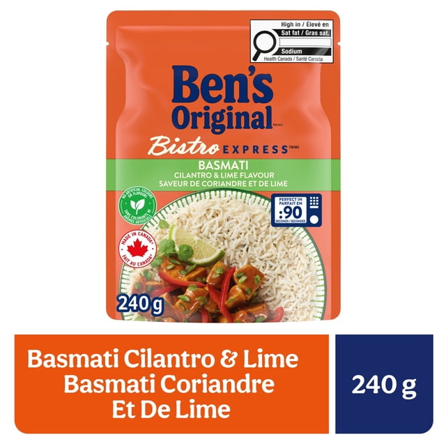 BEN'S ORIGINAL BISTRO EXPRESS basmati au citron vert et à la coriandre, riz d'accompagnement, sachet de 240 g