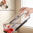 thumbnail image 4 of RRJ Long Strip Refrigerator Organizer Food Grade Storage Box, Clear Plastic Kitchen Container for Meal Prep, Airtight Food Storage Container for Leftovers, Fridge Organizer Bins for Vegetables, 4 of 6