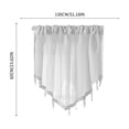 thumbnail image 3 of Meitianfacai Solid Color Short Curtains - Household Triangular Valance Curtains, Through Rod Style for Easy Installation, Suitable for Windows, Kitchens, and Bathrooms, 3 of 9