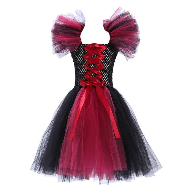 YOUSNH Halloween Tout-Petits Enfants Bébés Filles Magnifique Sorcière Robe Noire Déguisement Fête Tulle Robes Robes pour Filles J_001 2-3 Ans