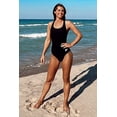 thumbnail image 4 of Charmo Women's Athletic One Piece Swimsuit Sports Racerback Training Swimwear, 4 of 6