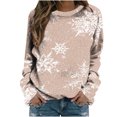 thumbnail image 2 of EGNMCR Sweatshirt Mode de Noël Pull-Over à Col Rond Imprimé pour Femmes Manches Longues Blouse Confortable Sweatshirt, 2 of 5