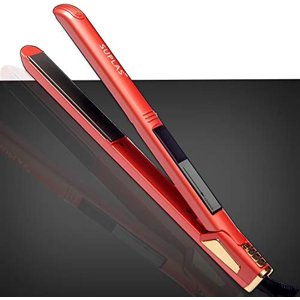Hair Straightener & CurlerStatic with Digital Controls, Double-Layer Ceramic Flat Iron, 2 in 1 Hair Straightener and Curling Iron for All Hair Types, The Best Gift for Girls/Mothers/Wives/Girlfriends