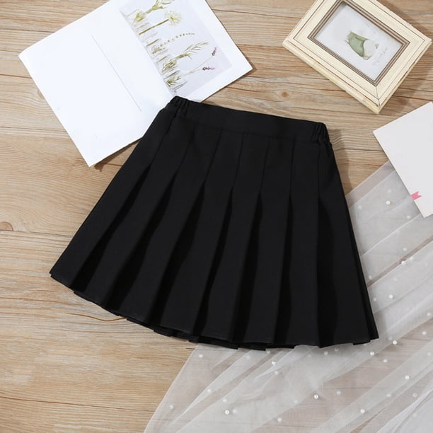 MIASHUI Girls Pleated Mini Skirt High Waist Tennis School Uniform