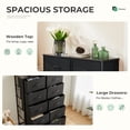 thumbnail image 4 of EDX Commode à 10 Tiroirs pour Chambre, Tour d'Organisation de Rangement en Tissu, Armoire, Noir, 4 of 9