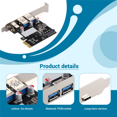 thumbnail image 4 of Expansion Card Desktop Graphics Card PCI-E1x to USB3.1 Type-C Card USB3.0 A Adapter Card Forward and Reverse Insertion, 4 of 5