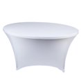 thumbnail image 4 of GUOOL Stretch Round Tablecloth Table Cover for Weddings Bars Party Outdoor DJ White 152x75cm, 4 of 9