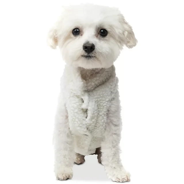 Collection XIIX Manteaux pour Animaux de Compagnie en Polaire, Blancs, Grands