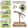 thumbnail image 4 of Costway Bac à Sable en Bois pour Enfants avec Auvent Réglable en Hauteur et Rotatif, Ensemble de Jeu Extérieur, 4 of 10