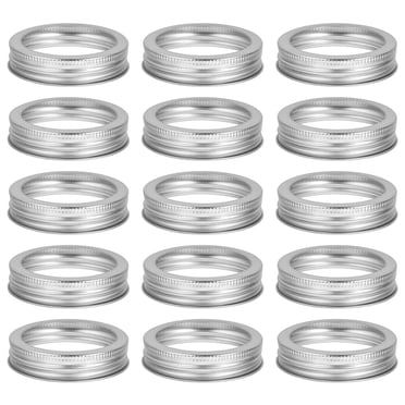 SHISUYAN 20pcs Mason Jar Lids Multipurpose Covers for Cans and Jars Silver Color