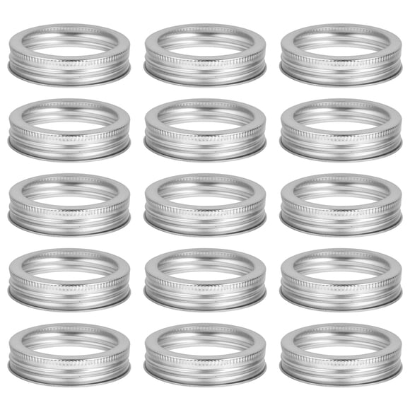SHISUYAN 20pcs Mason Jar Lids Multipurpose Covers for Cans and Jars Silver Color