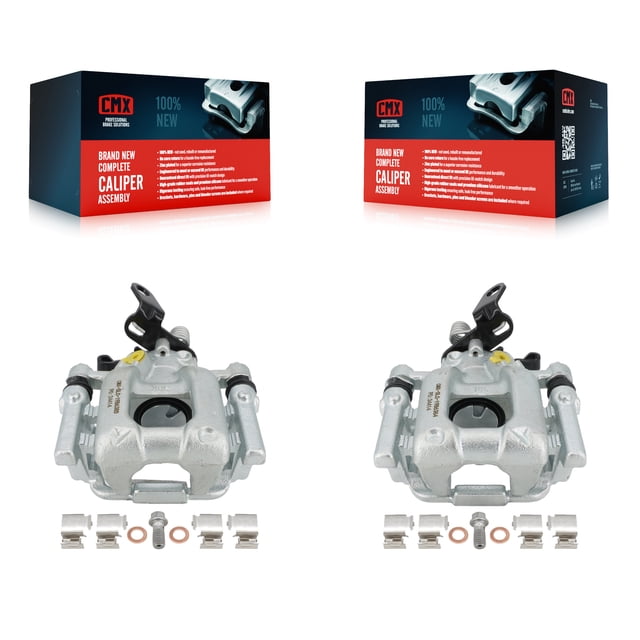 CMX Rear Disc Brake Caliper Assembly Left Right Side (Driver Passenger) Kit for Car Volkswagen Jetta Golf Passat Beetle Audi GTI Eos A3 Quattro KBC-100310