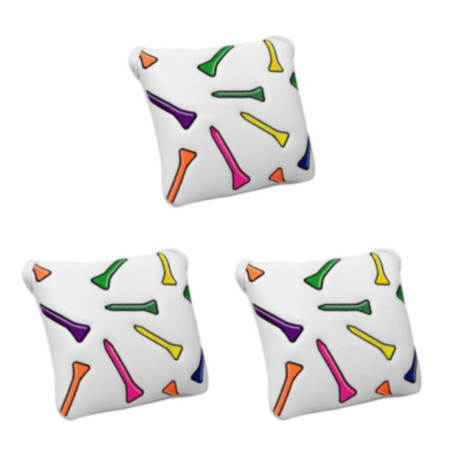Baohd pour Golf Couvre-Chef de Maillon Putter pour Club de Golf Couvre-Chef Carré Tendance pour Femmes Hommes Carré Ensemble de 3