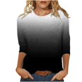 thumbnail image 1 of Hauts à Manches 3/4 pour Femmes Mode pour Femmes T-Shirt Ample Imprimé Blouse à Manches 3/4 Col Rond Hauts Décontractés T-Shirts en Coton Femmes T-Shirts pour Femmes Mode T-Shirts à Manches 3/4 pour Femmes, 1 of 5