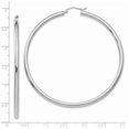 thumbnail image 3 of Boucles d'Oreilles Créoles Rondes en Or Blanc 10K 3mm, 3 of 3