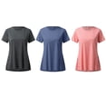 thumbnail image 4 of Womens Maternity Short Sleeve Side Button Crew Neck Solid Color Nursing Tops T Shirt For Breastfeeding 3 Pack, 4 of 4