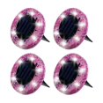 thumbnail image 1 of Refurbished As Seen On Tv Bell + Howell Solar Powered Mosaic Disk Light With Auto On/Off Lighting And Weatherproof - 4 Pack - Fuchsia PINK ONE SIZE, 1 of 4