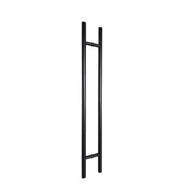 Poignée de Tirage de Porte 24′′ Dos à Dos Ronde « H » Style Échelle – Acier Inoxydable 304 – Fini Noir Mat, Satin Brossé, PVD Doré – Portes d'Entrée avant Douche Verre Bois Fibre de Verre Métal