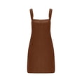 thumbnail image 5 of KIHOUT Salopette Tablier pour Femmes Été Bretelles Ajustables Robe Courte Côtelée pour Dames avec Poches, 5 of 5