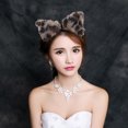 thumbnail image 3 of Bandeau en Peluche Dessin Animé Fête Peluche Oreilles de Chat Cheveux Oreilles Performance Bande pour Cheveux Accessoires pour Cheveux (Imprimé Léopard), 3 of 5