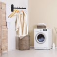 thumbnail image 2 of Woeilo UrbanMingle Clothes Rack,2Pcs Stainless Steel Clothes Hanger,Wall Mounted Clothes Rack,Wall Mounted Drying Rack with Swing Arm,Wall Clothes Hanger for Bathroom Laundry Room Closet,Black Bla, 2 of 5
