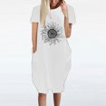 thumbnail image 1 of Robes d'Été Grande Taille pour Femmes 2024 Robe Décontractée Ample à Imprimé Tournesol Robe à Manches Courtes à Col en V Économisez jusqu'à 65 % de Rabais!, 1 of 5