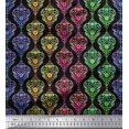 thumbnail image 1 of Soimoi Rayon Crepe Fabric Floral & Damask Ethnic Print Sewing Fabric Yard 46 Inch Wide, 1 of 3