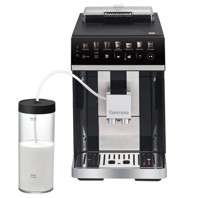 Kenmore Machine à Espresso Super Automatique Système à Double Crème Noir