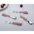 thumbnail image 1 of RKSTN Fork and Spoon Set Wrtgerht 304 Stainless Steel, Children's Spooand Fork, Baby Food Supplement Spoon, Fork Combination, Tableware Kitchenware (Color : Green), 1 of 8
