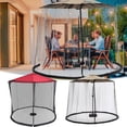 thumbnail image 1 of Outdoor Patio Umbrella Cover,Straight Rod Parasol,Sun Net,Waterproof,Durable Material,Easy Installation,UV Protection,for Garden,Pool,Beach,Plaid,PENDANE,Black, 1 of 9
