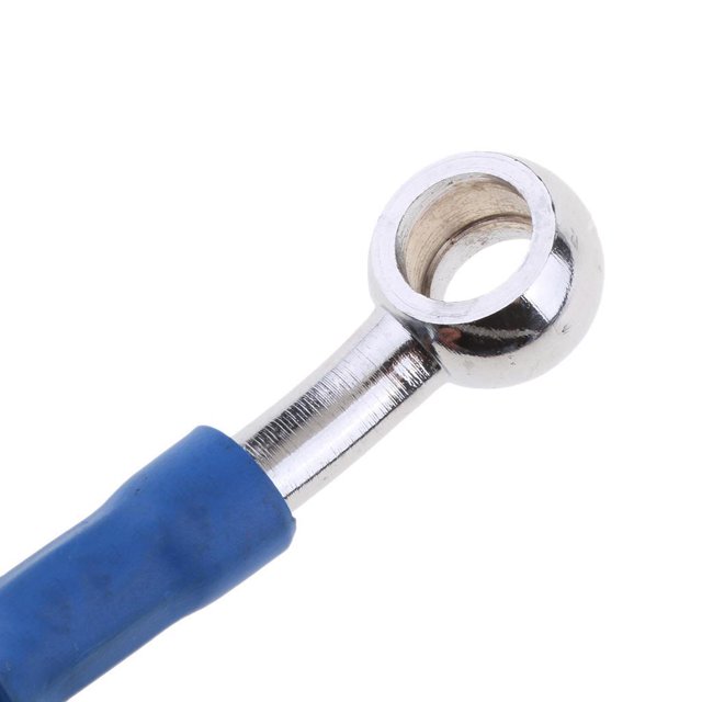 VONKY Motorcycle Brake Oil Hose Line Pipe Fitting Stainless Braided Steel Silver 140cm 1Set
