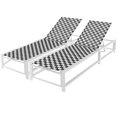 thumbnail image 2 of Costway 2PCS Patio Lounge Chair Chaise Adjustable Reclining Chair Garden Wheel, 2 of 9