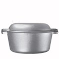 thumbnail image 2 of Bruntmor 5 Qt Silver 2-in-1 Enameled Cast Iron Induction Cookware, 2 of 5