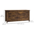 thumbnail image 3 of HOMCOM Coffre de Rangement avec 2 Charnières, Banc de Rangement, Brun Rustique, 3 of 10