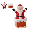 thumbnail image 1 of Salt & Pepper Shakers Set - Santa On Chimney New Ceramic 10466, 1 of 4