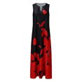 thumbnail image 2 of Innerwin Longues Robes Maxi à Imprimé Floral pour Femmes, Robe d'Été de Plage, Vacances, Sans Manches, Robe Débardeur Hawaïenne Style B 2TG, 2 of 4