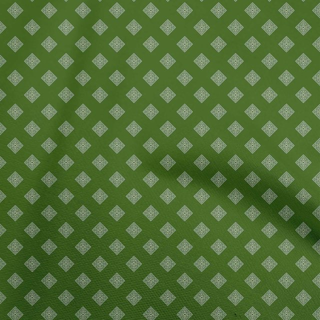oneOone Viscose Chiffon Green Fabric Geometric Sewing Craft Projects Fabric Prints By Yard 42 Inch Wide